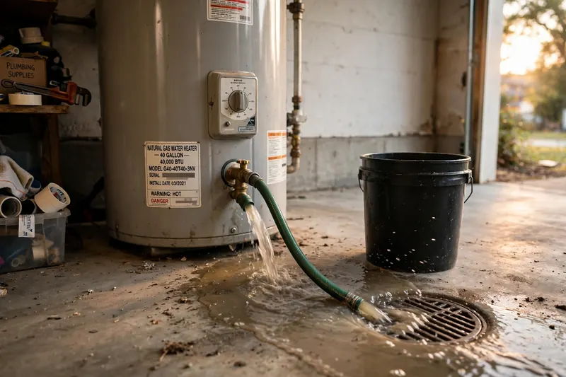 Flushing sediment from a tank water heater