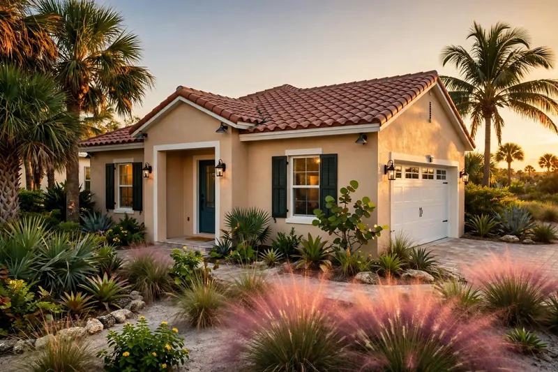 Coastal home near Siesta Key at golden hour